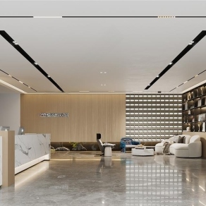 现代公司大堂3D模型下载